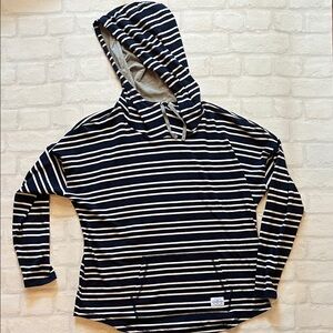 Southern Tide Striped Navy and White Hoodie- Medium